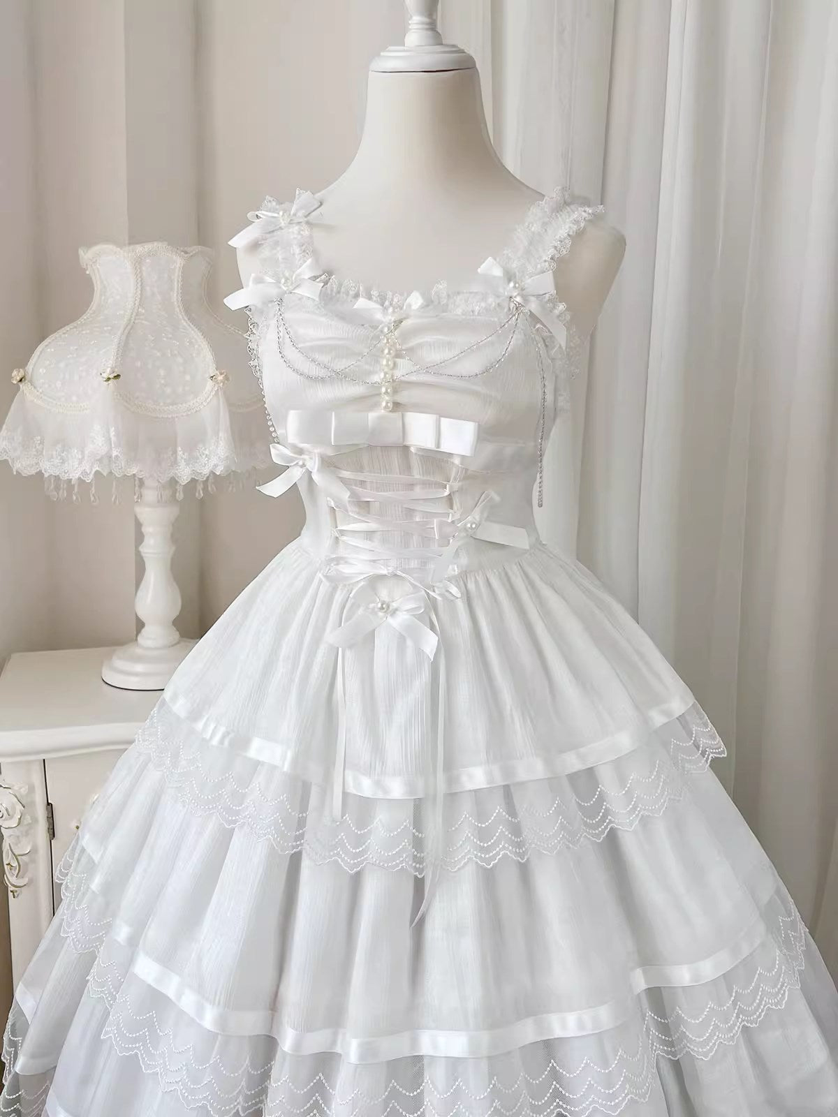 Romantic Party Black and White Tiered Jumperskirt