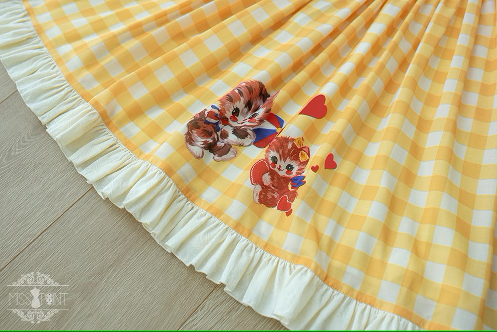 [Pre-order] Sweet Kitty Retro Casual Dress