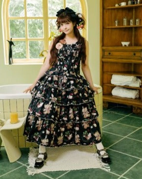 Camellia Berry Sleeveless Setup - Short Length