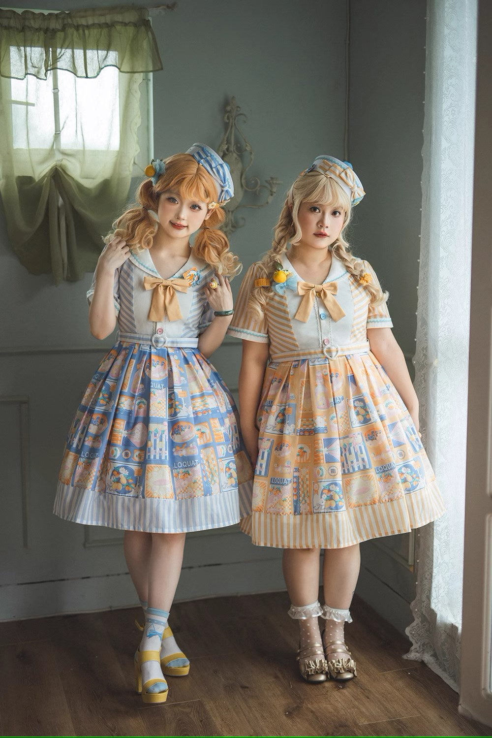 【予約販売】Loquat and Lemon セーラーカラーワンピース