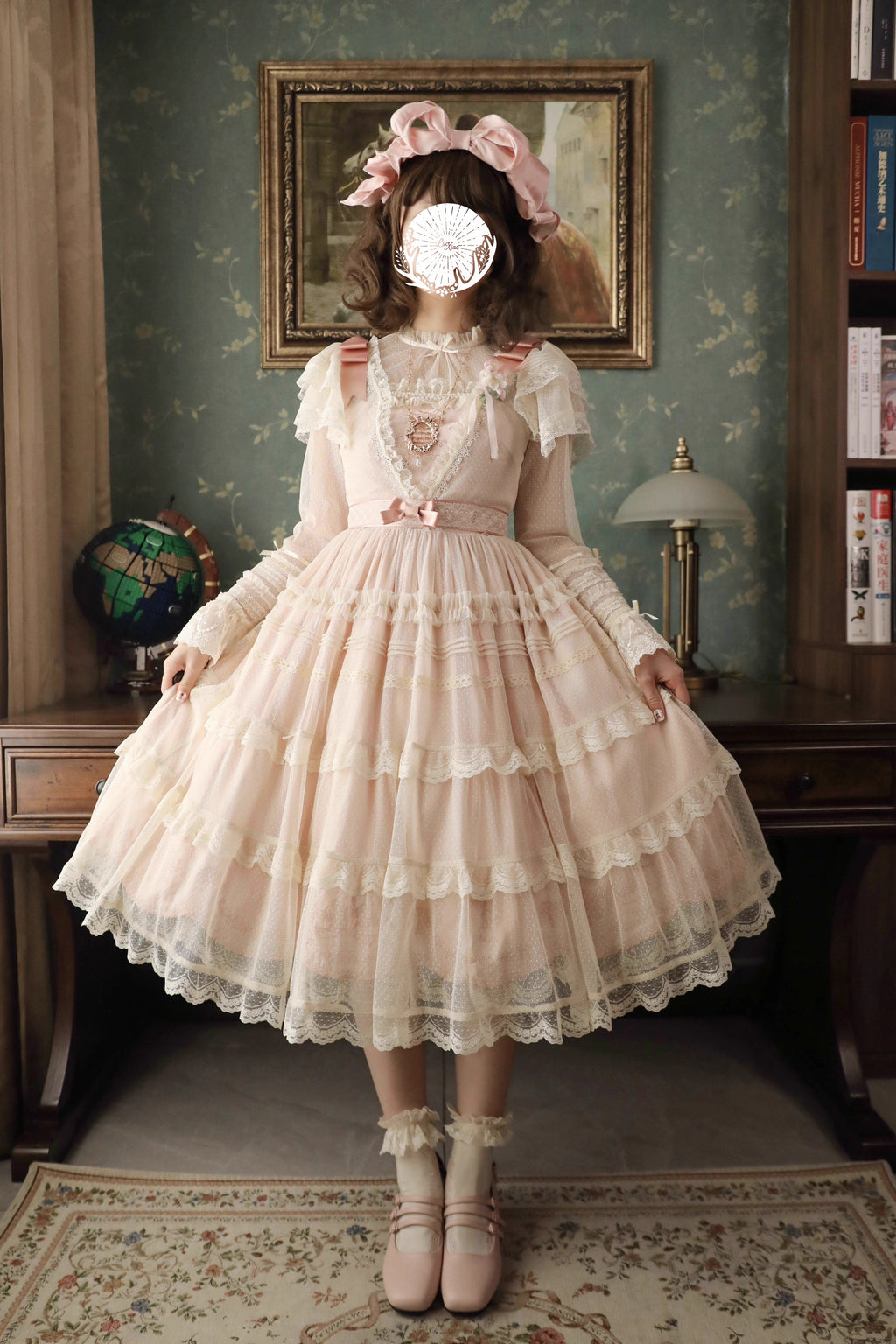 Afternoon Tea Party Embroidered Polka Dot Tulle Dress
