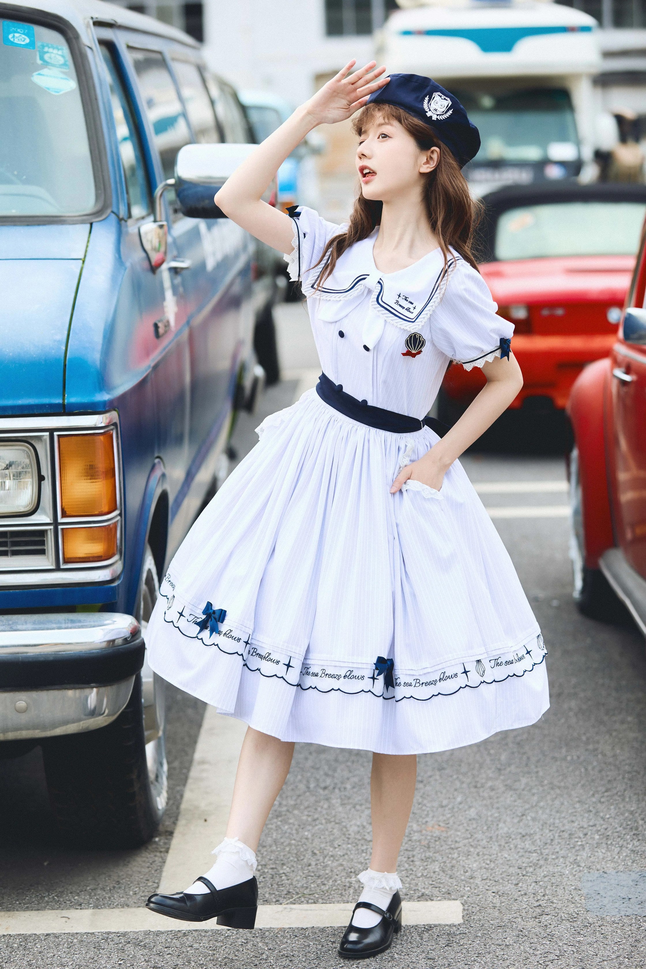 【再販・受注予約6/11まで】The Sea Breeze Blows マリンワンピース