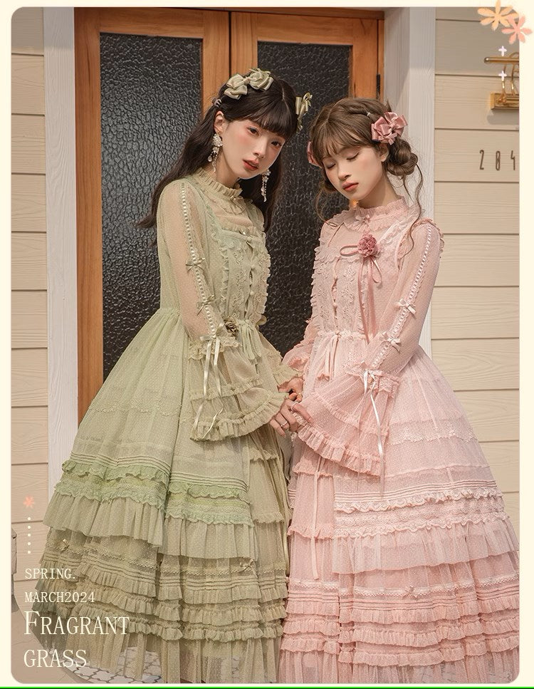 [Resale/Pre-orders available until 2/12] Fragrant Grass Frill Sheer Blouse