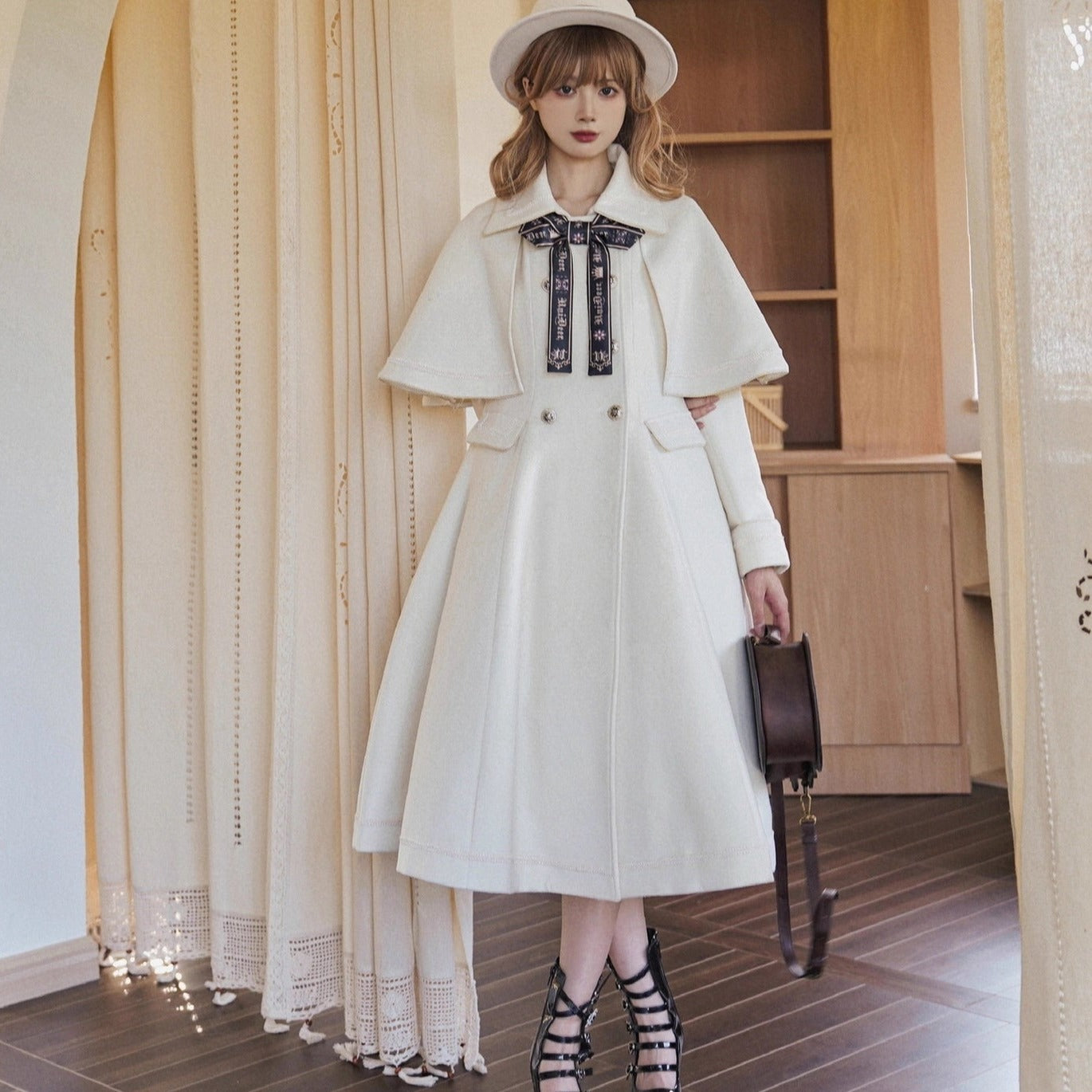 Galaxy Voyager Cape Coat with Ribbon
