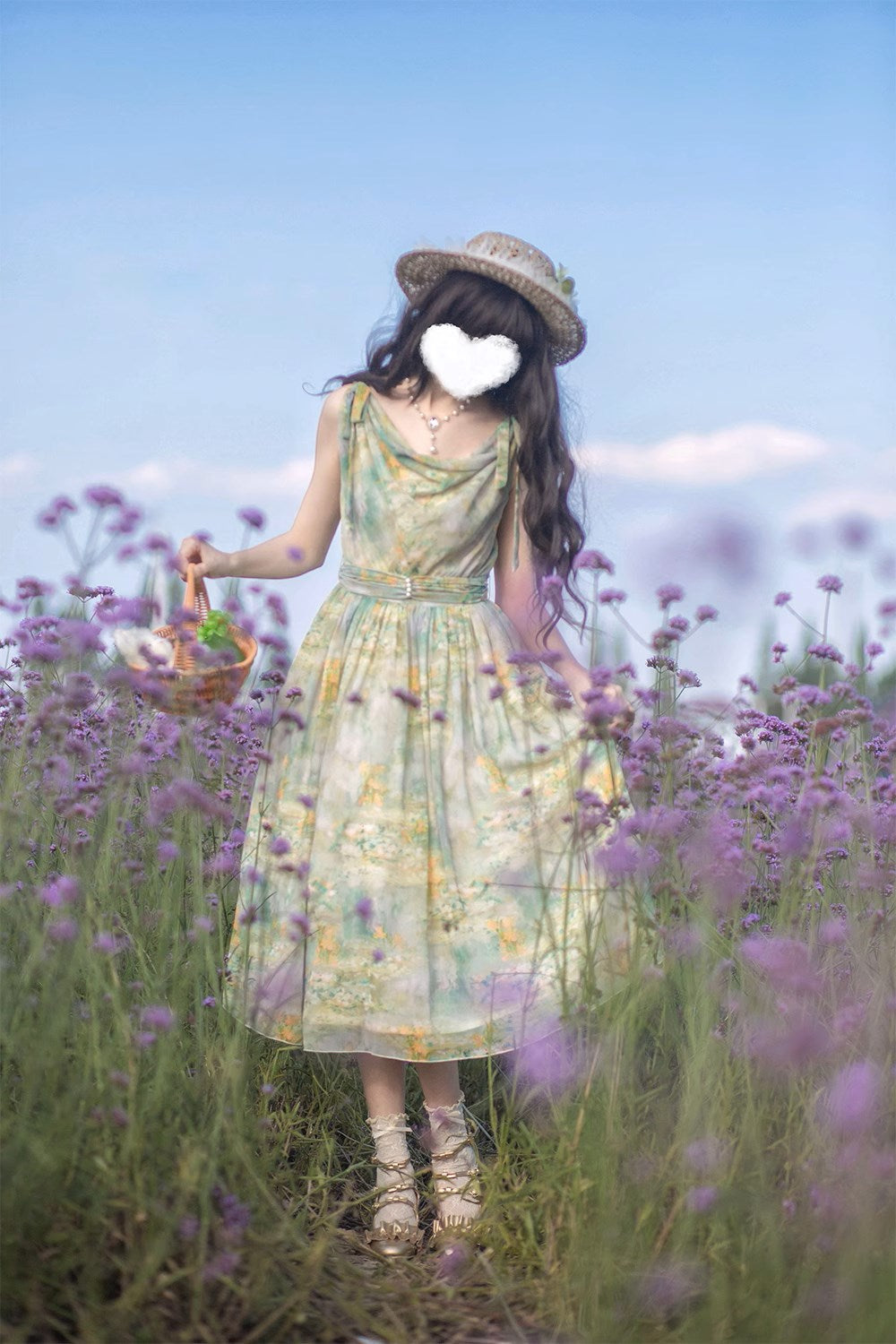 【予約販売】Elegance Greek 油彩画風プリントジャンパースカート