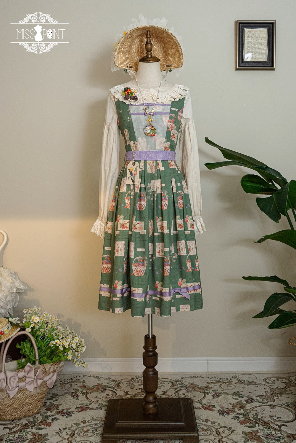 [Pre-order] Forest Encyclopedia Print Jumper Skirt