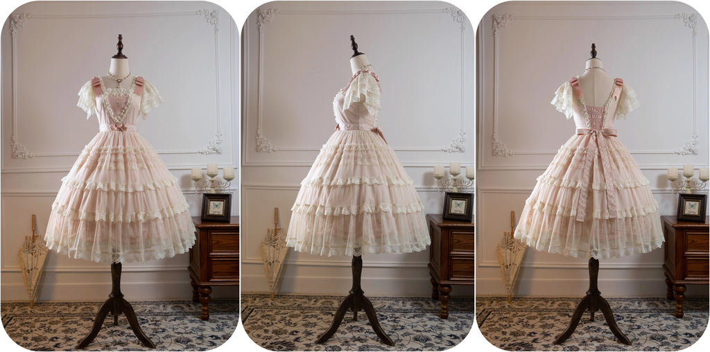 Afternoon Tea Party Embroidered Polka Dot Tulle Dress
