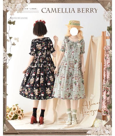 Camellia Berry 半袖ワンピース シンプルタイプ ・ショート丈