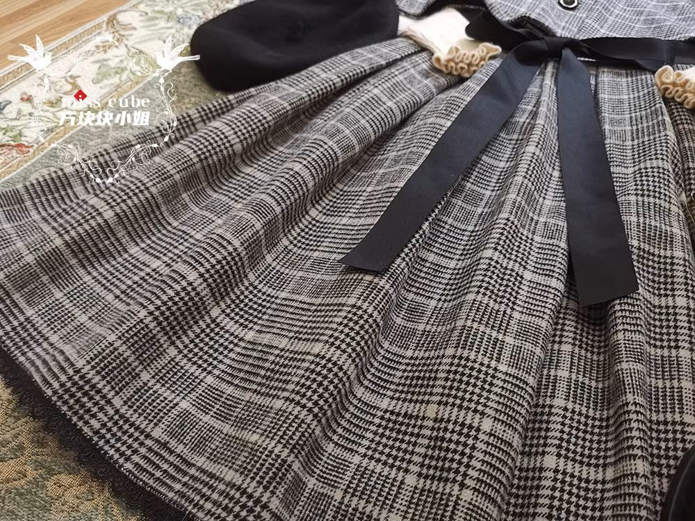 Earl Gray checked jumper skirt