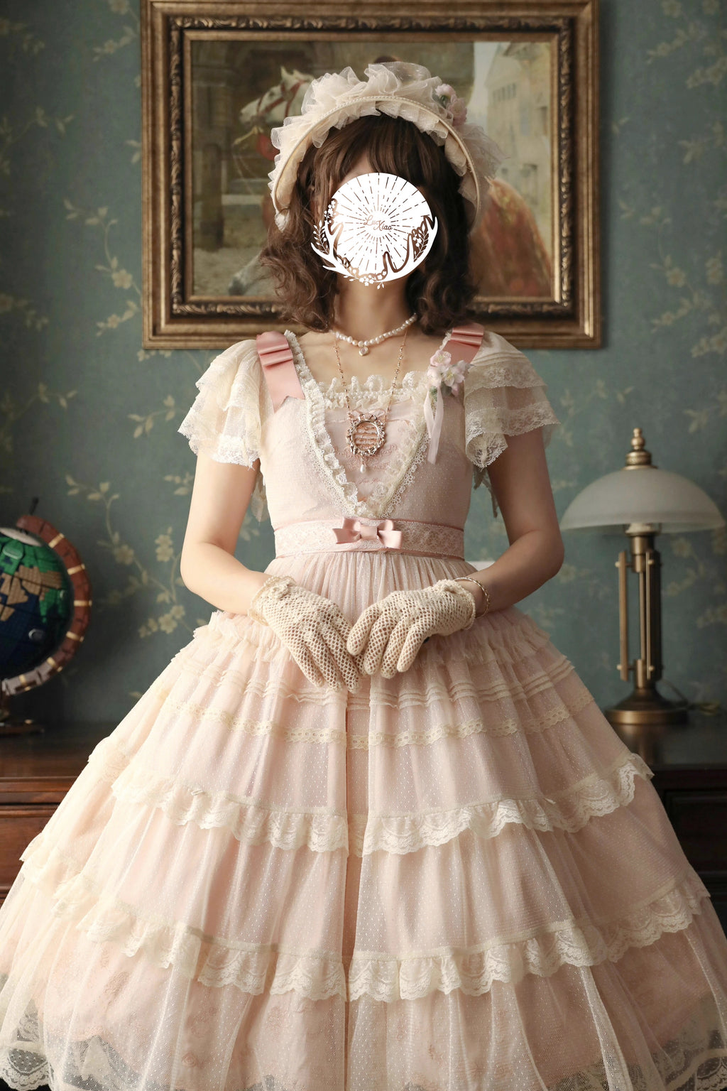 Afternoon Tea Party Embroidered Polka Dot Tulle Dress