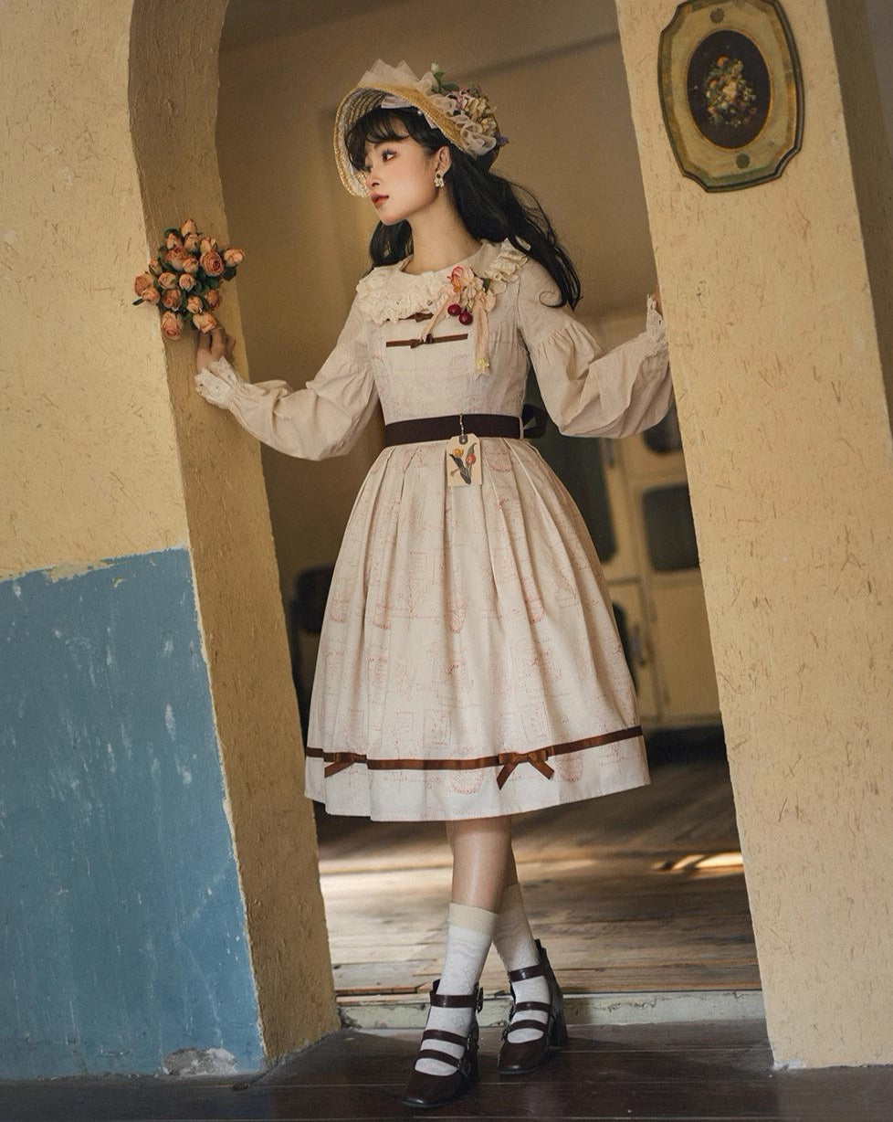 [Pre-order] Forest Encyclopedia Print Jumper Skirt