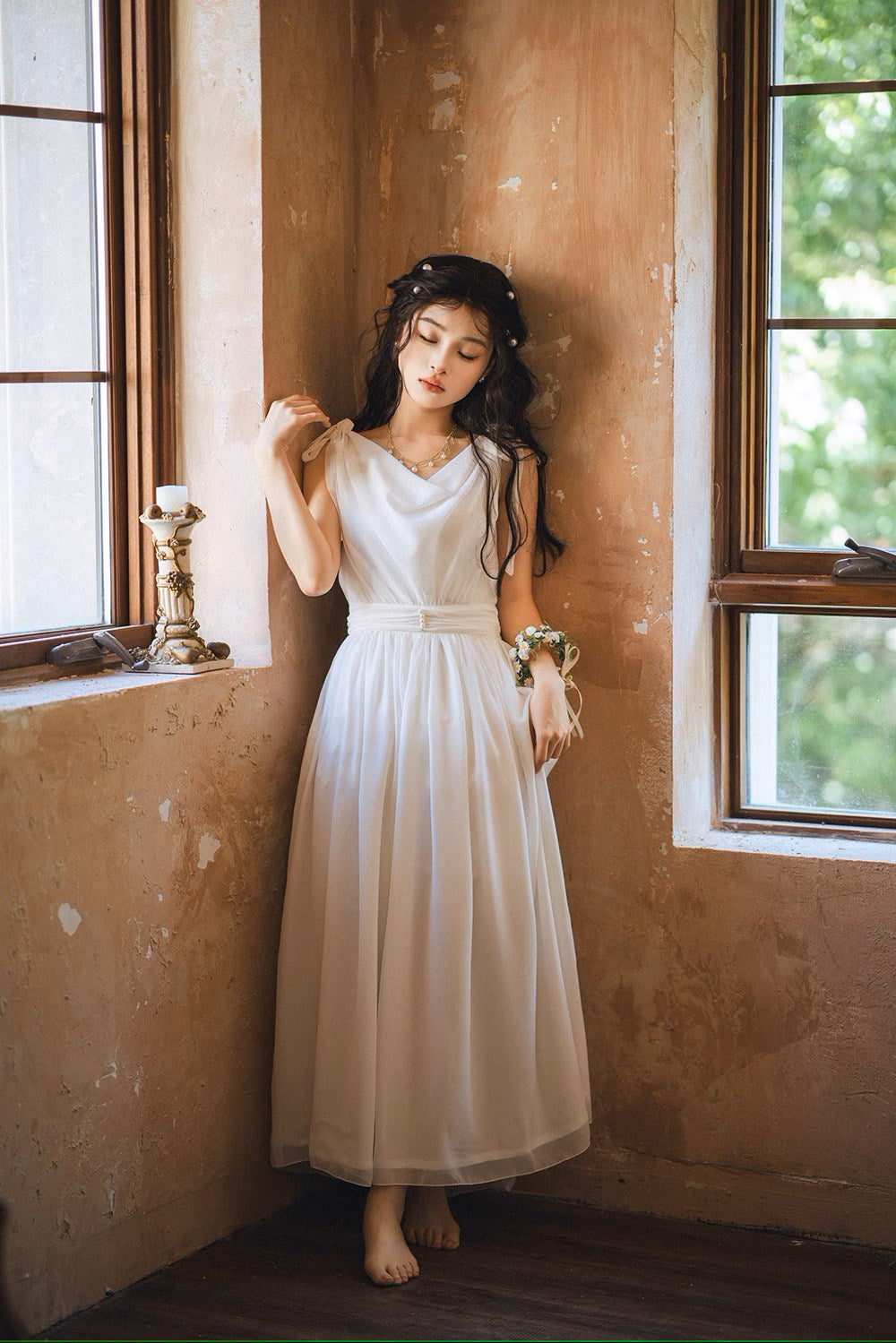 【予約販売】Elegance Greek ドレープジャンパースカート