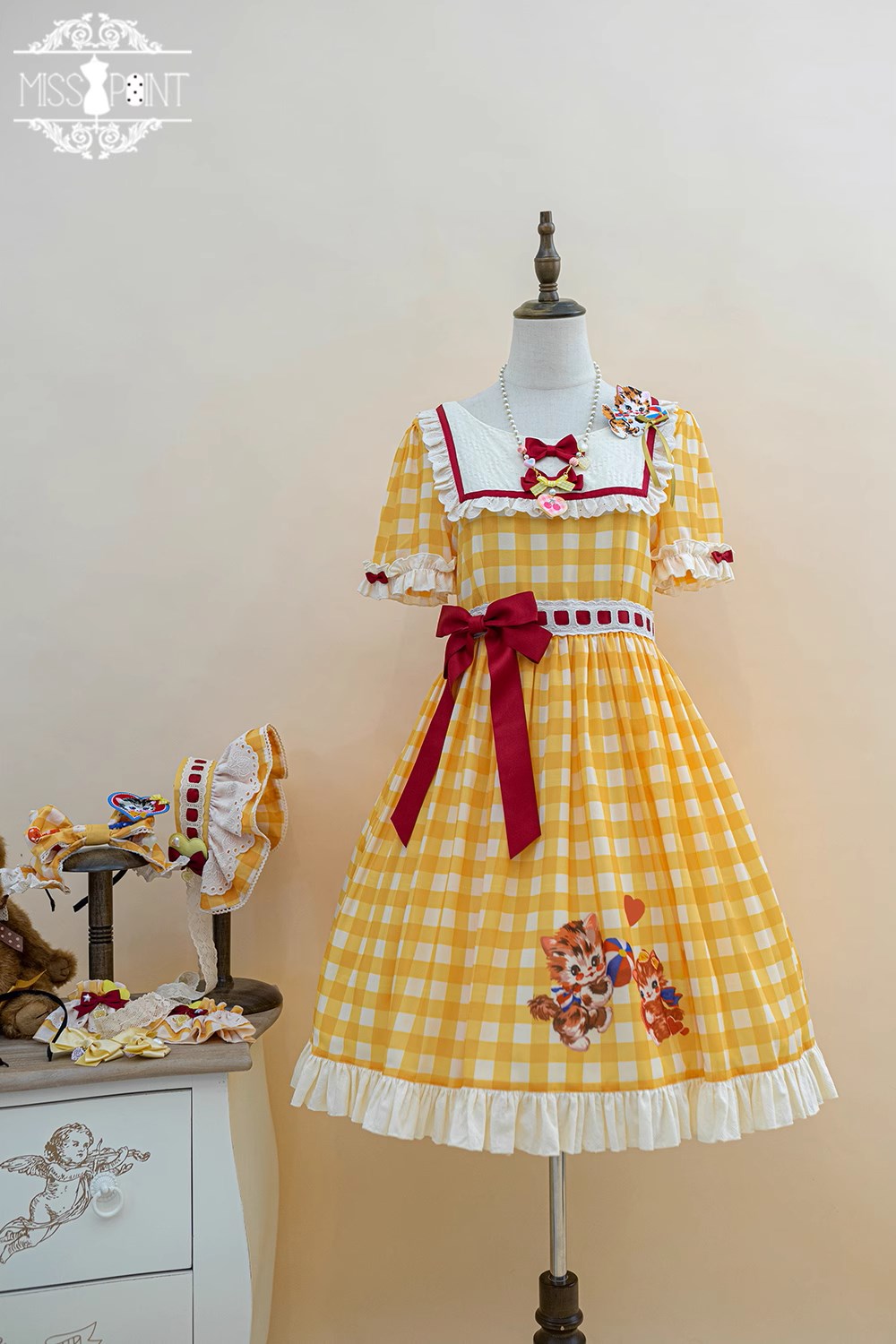 [Pre-order] Sweet Kitty Retro Casual Dress