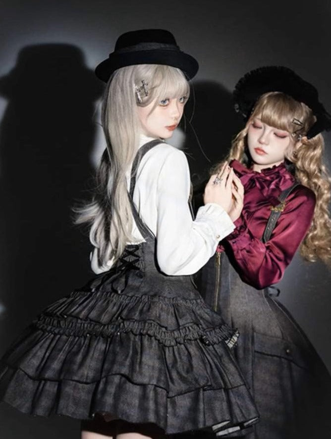 【受注予約3/10まで】Rose Heart ティアードミニ丈ジャンパースカート