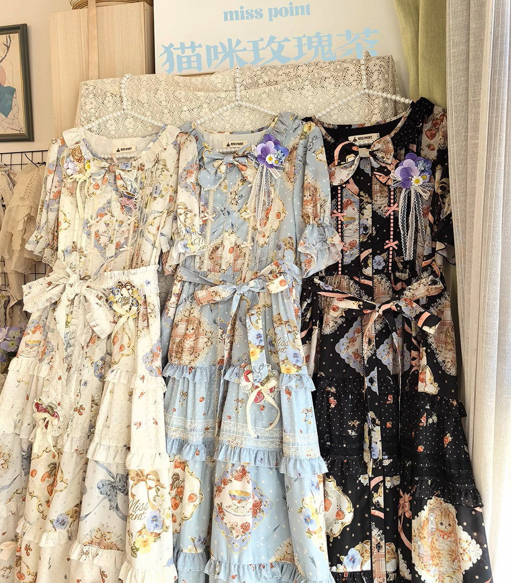 [Pre-orders available until 2/19] Cat Rose Tea Party Daily Dress