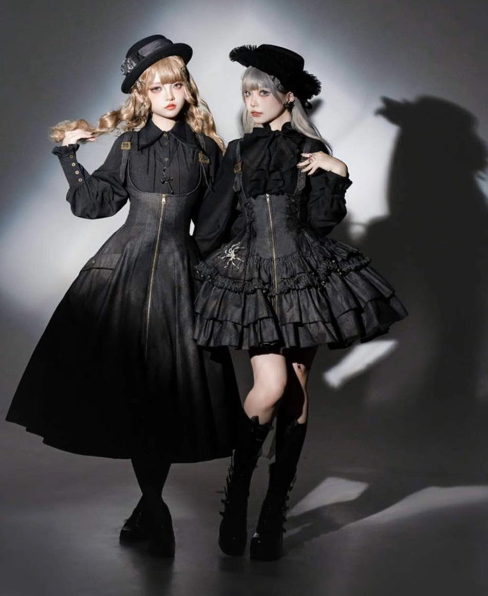 【受注予約3/10まで】Rose Heart ティアードミニ丈ジャンパースカート