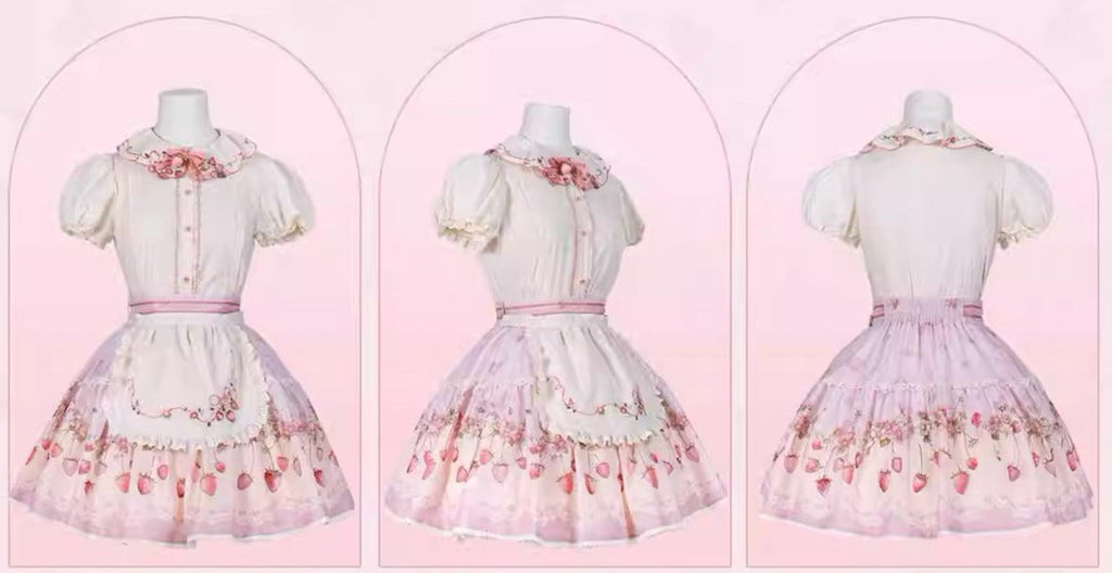 Strawberry Chiffon スカート【ハートタイプ＆プリントタイプ】