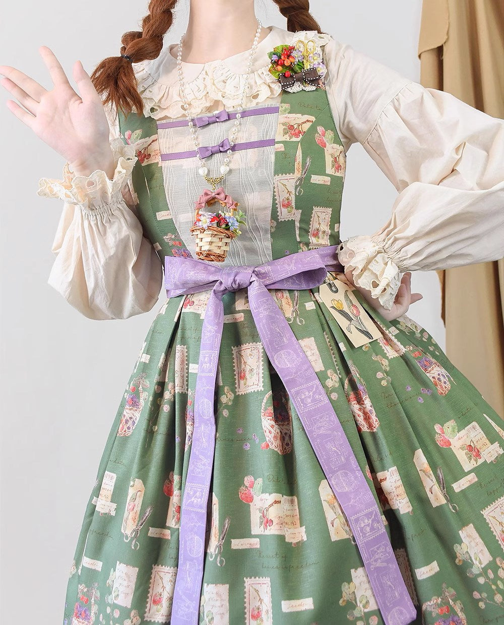 [Pre-order] Forest Encyclopedia Print Jumper Skirt