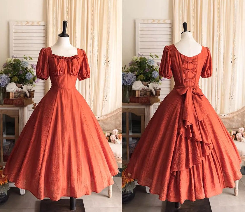 [Pre-order] Forest Gallery Retro Elegant Dress with Ribbon Hair Accessory Type 1