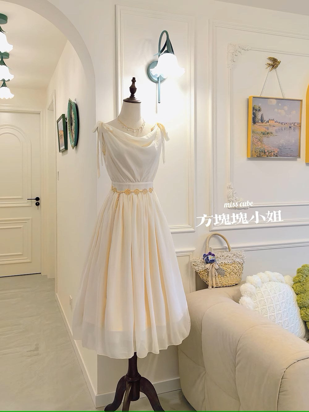【予約販売】Elegance Greek ドレープジャンパースカート