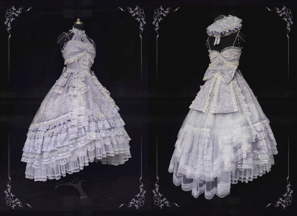 Diamond Stardust レースのプリンセスドレス・レースハット付【ホルターネックタイプ】