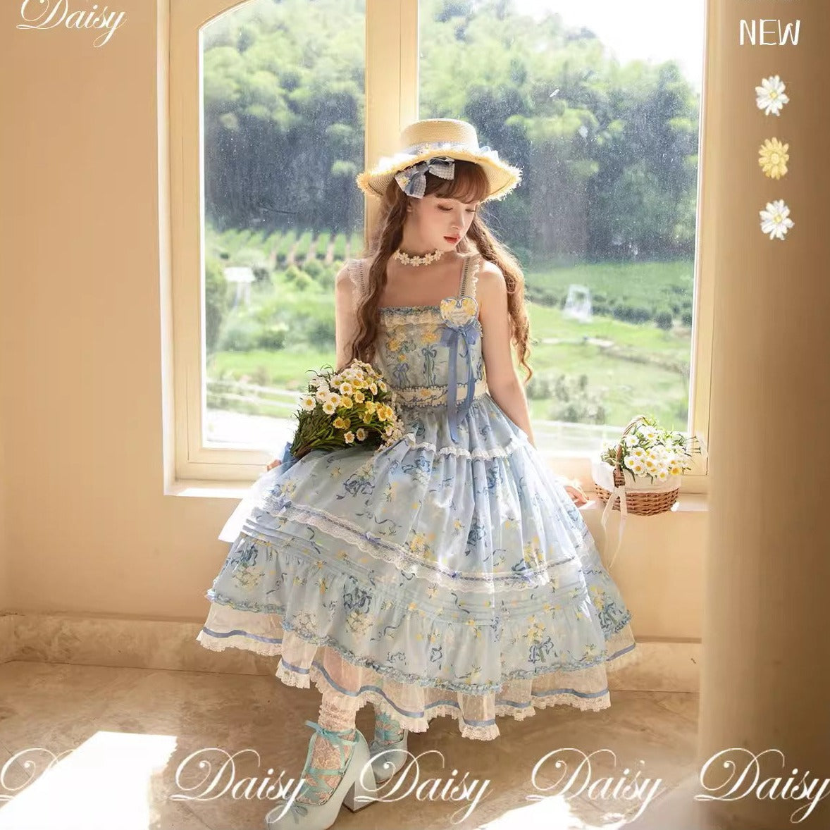 【再販・受注予約7/16まで】Daisy and Sky ジャンパースカート
