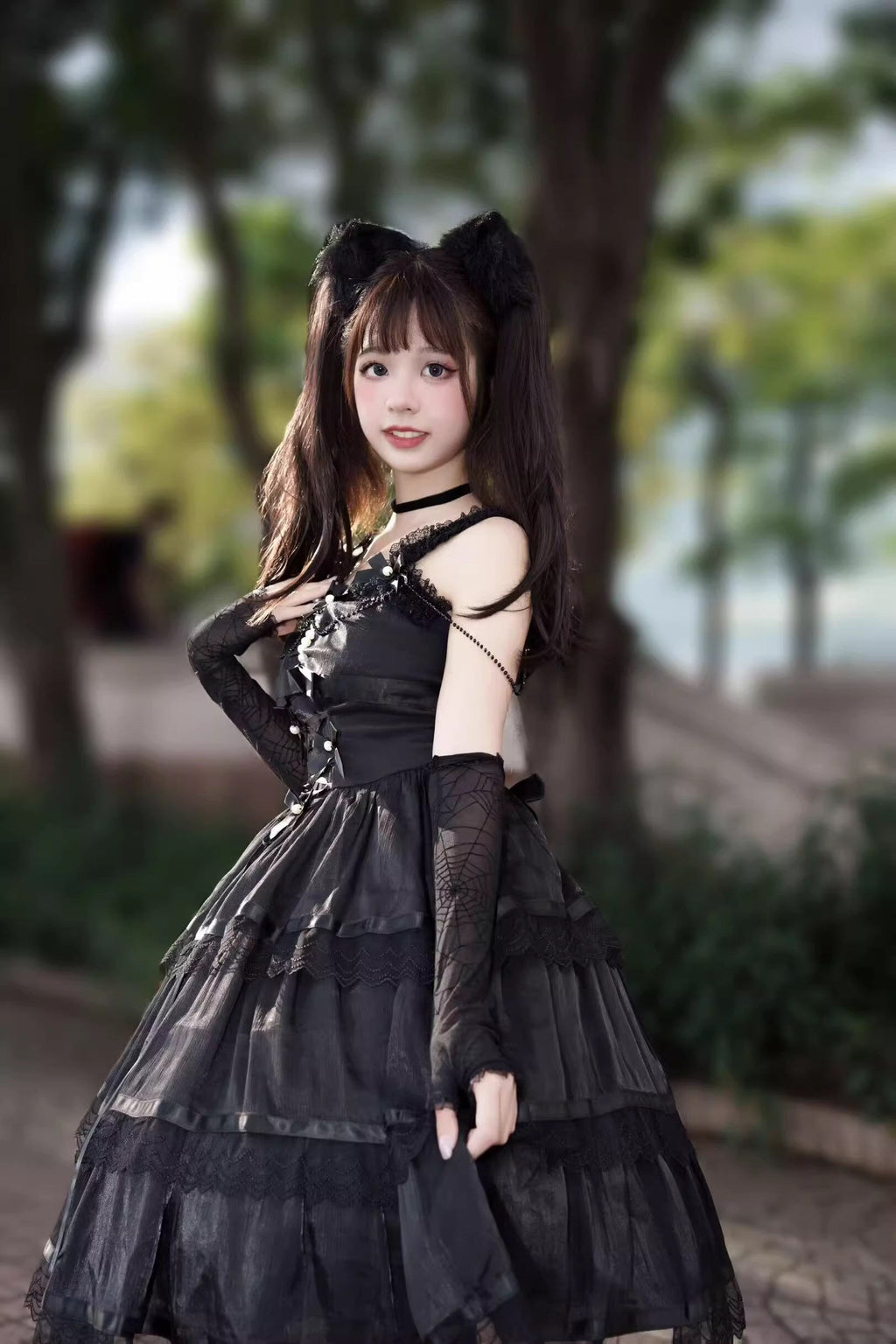 Romantic Party Black and White Tiered Jumperskirt
