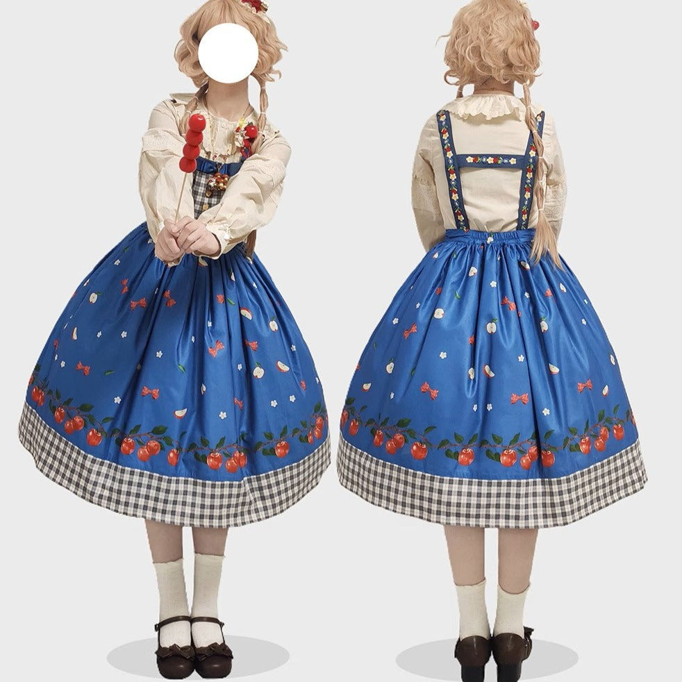 【予約販売】Apple Garden バイエルン風2wayサロペットスカート