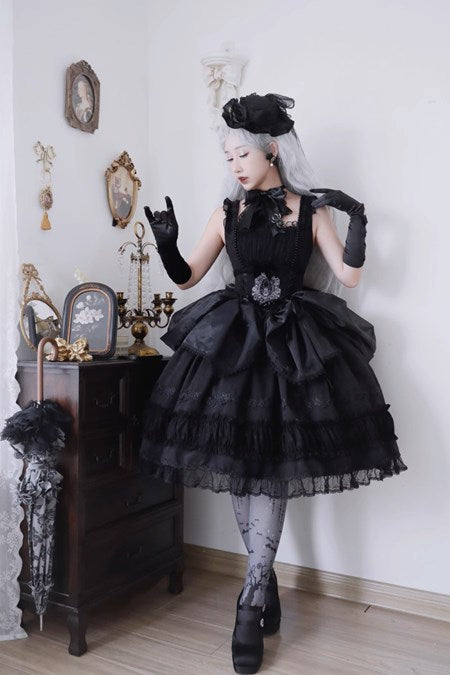 [Pre-orders available until 9/29] Moonlit Night Spider Jumper Skirt, 2 types, long length