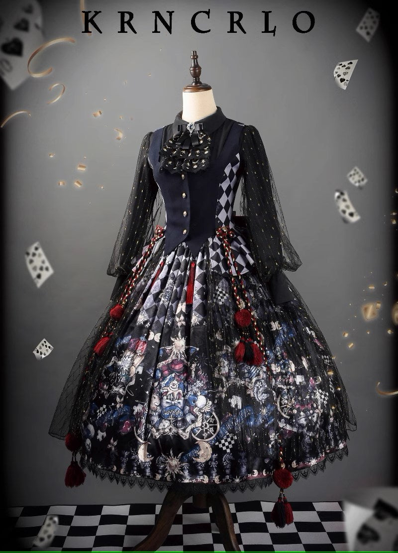 Gothic Circus Diamond Check Vest