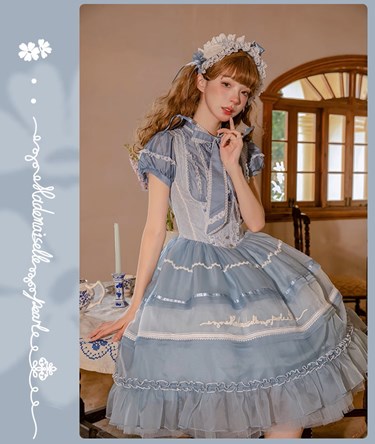 Antique Porcelain Plates Corset Jumper Skirt