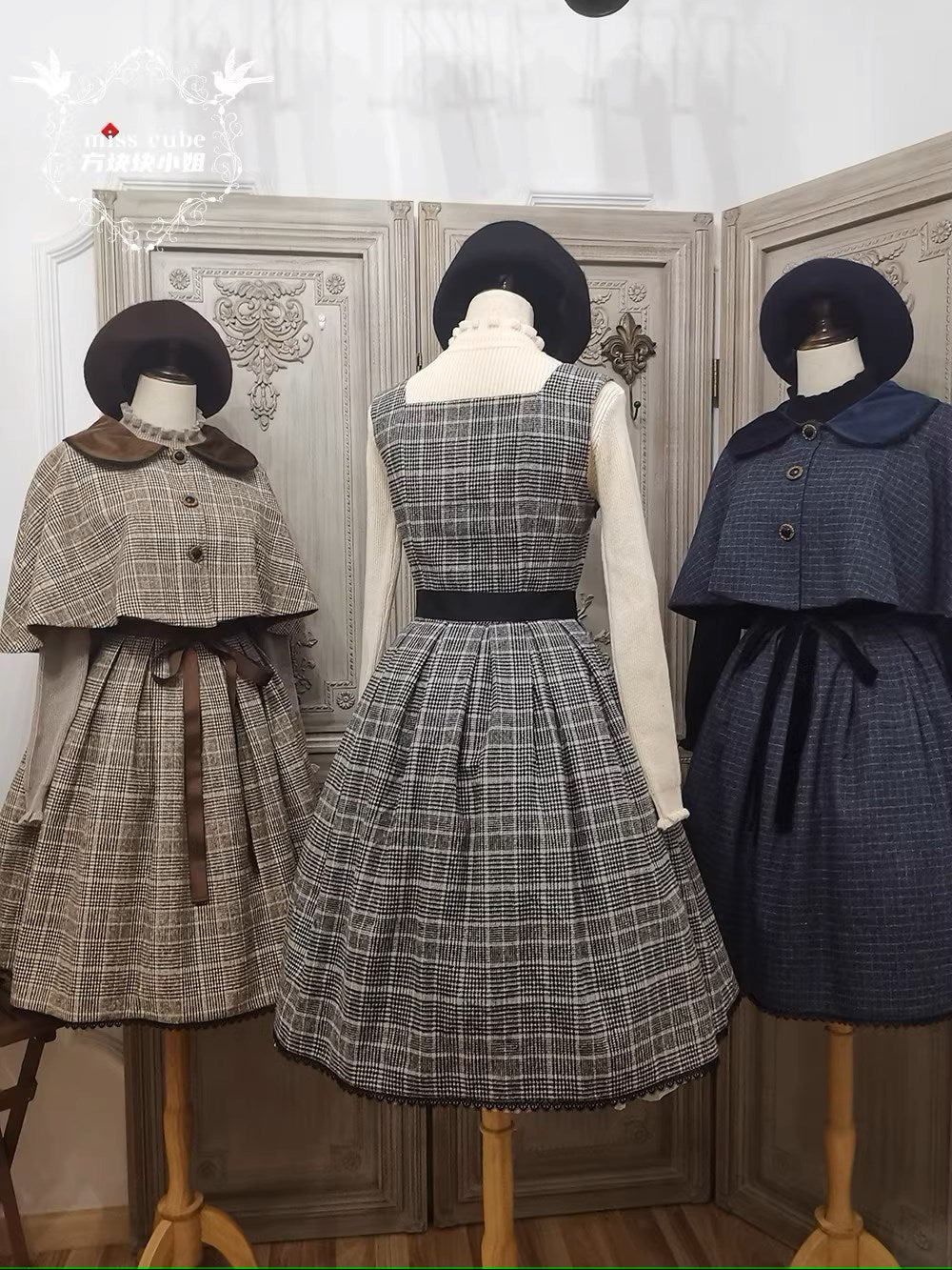 Earl Gray checked jumper skirt