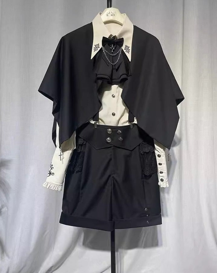 Night Raven Magic blouse, pants, jumper skirt, cape