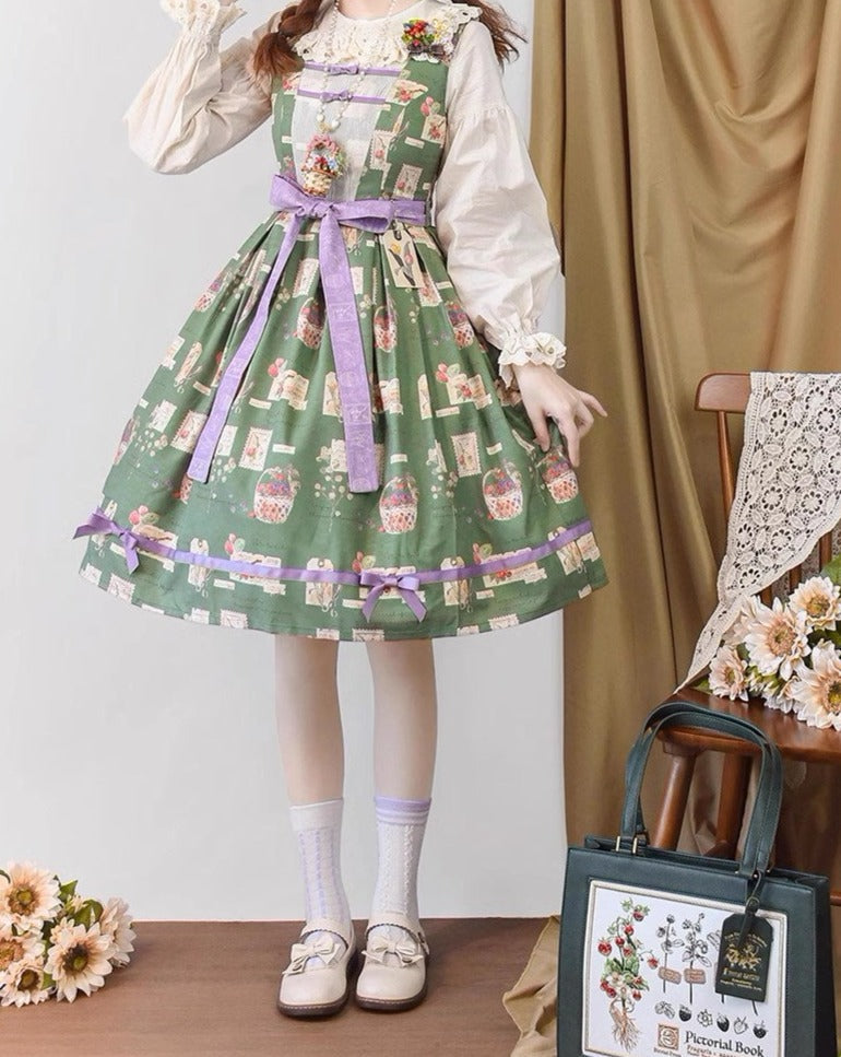 [Pre-order] Forest Encyclopedia Print Jumper Skirt