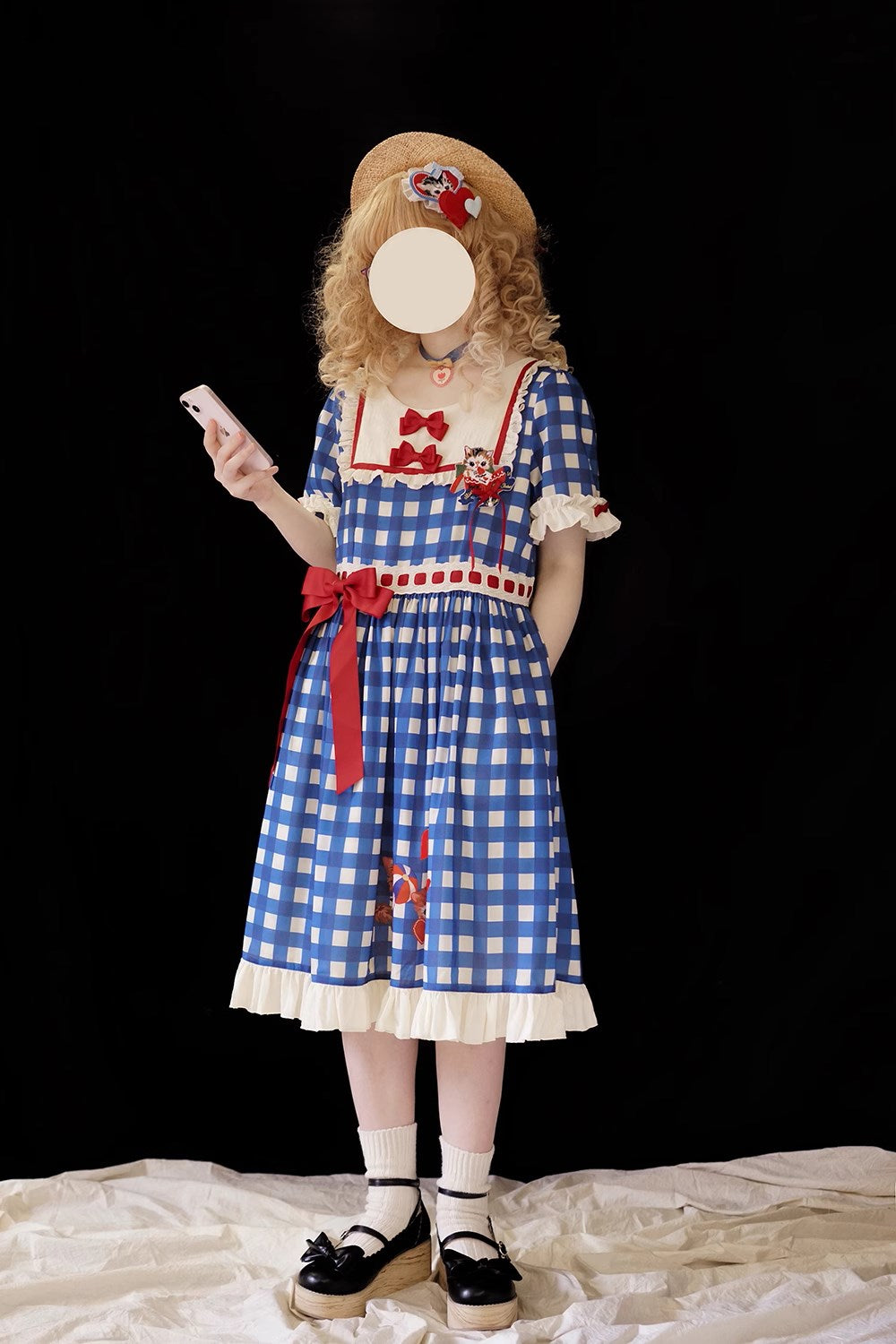 [Pre-order] Sweet Kitty Retro Casual Dress
