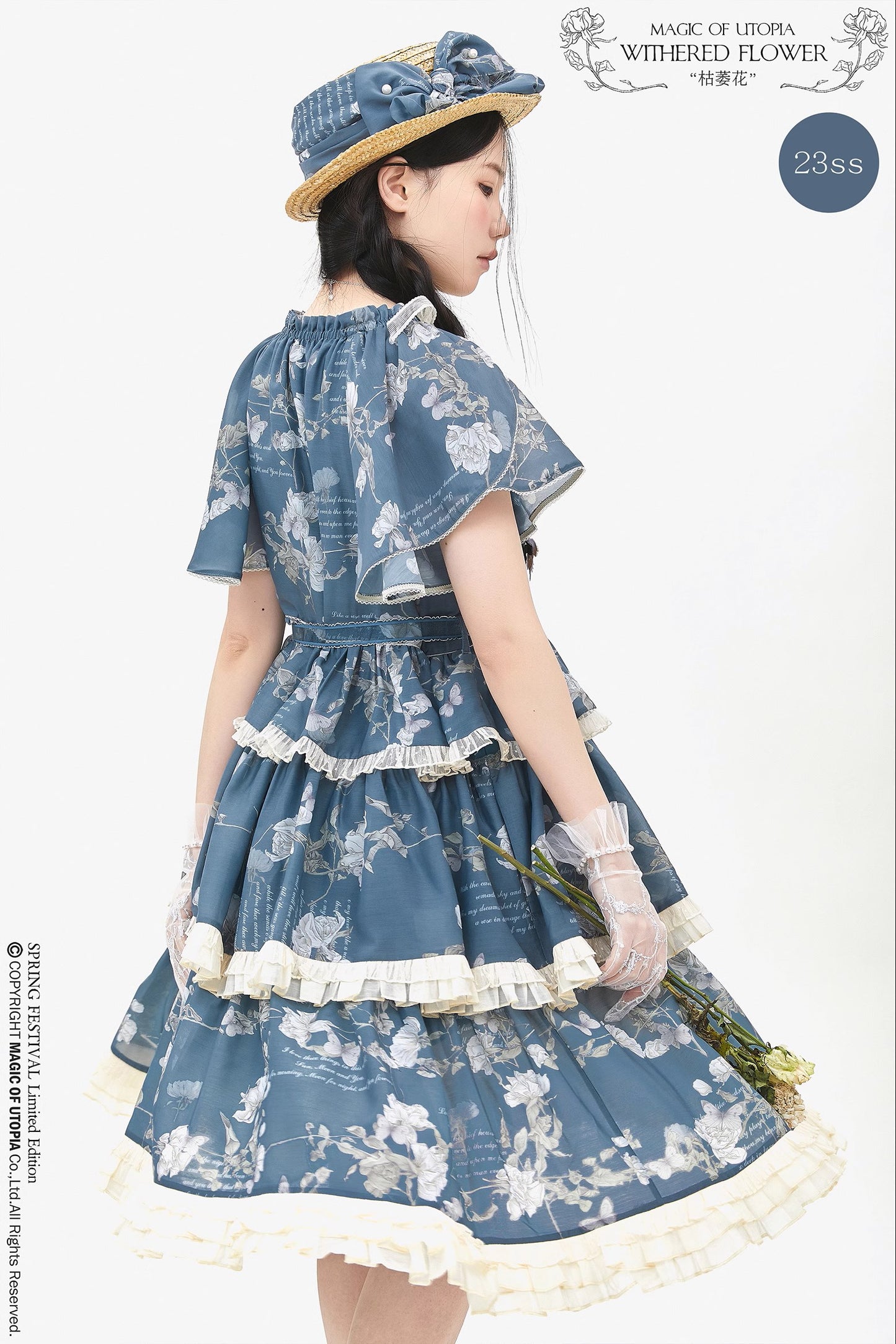 Withered Flowers 3 Tiered Dress