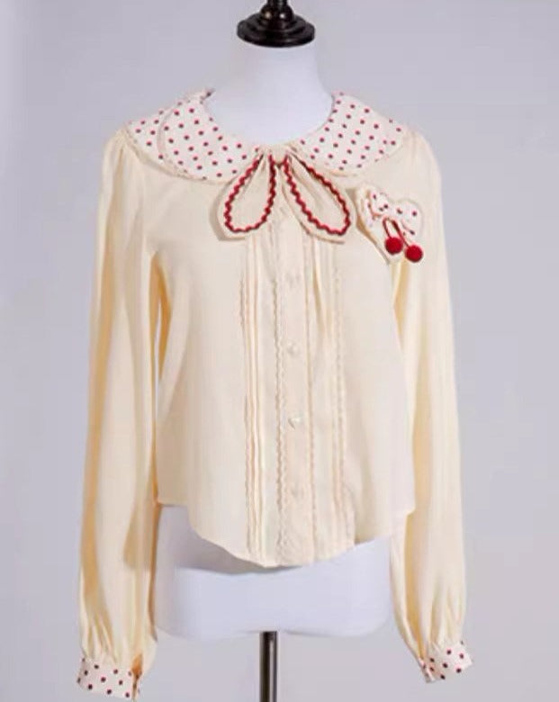 Red Cherry Pie Sweet Loli Polka Dot Jumper Skirt