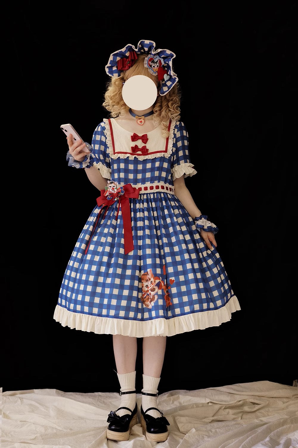 [Pre-order] Sweet Kitty Retro Casual Dress