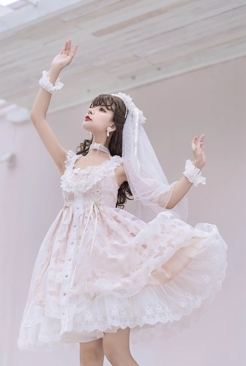 Floating Moon 羽ばたく蝶のジャンパースカート