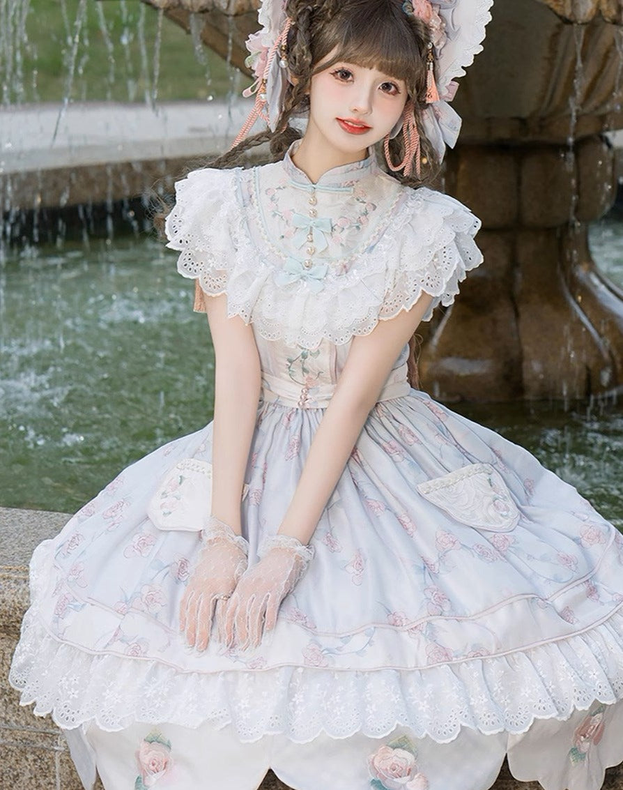 [Sale period ended] Luo Shenhua-Xiaoman-Short sleeve Mao color dress