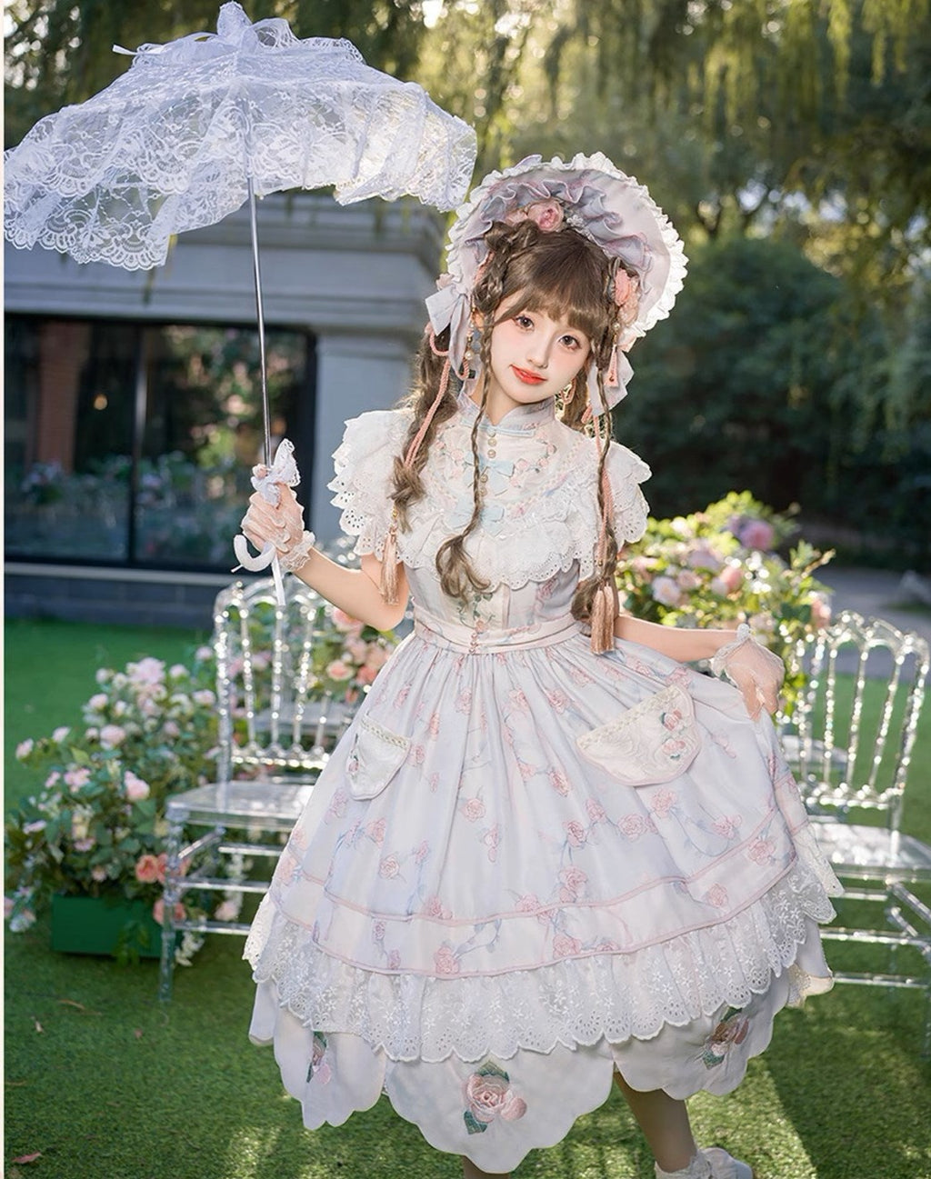 [Sale period ended] Luo Shenhua-Xiaoman-Short sleeve Mao color dress