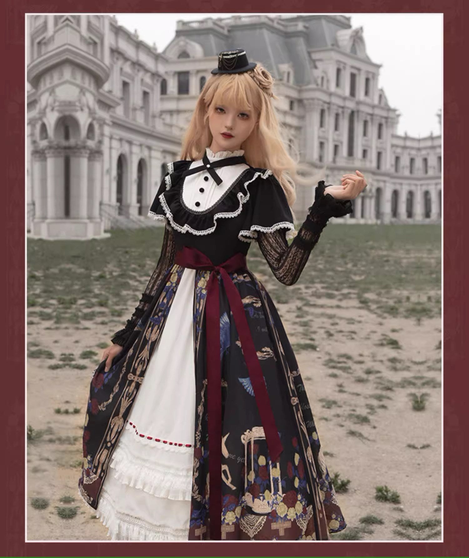 Eden at Dawn Gothic Lolita Print Dress