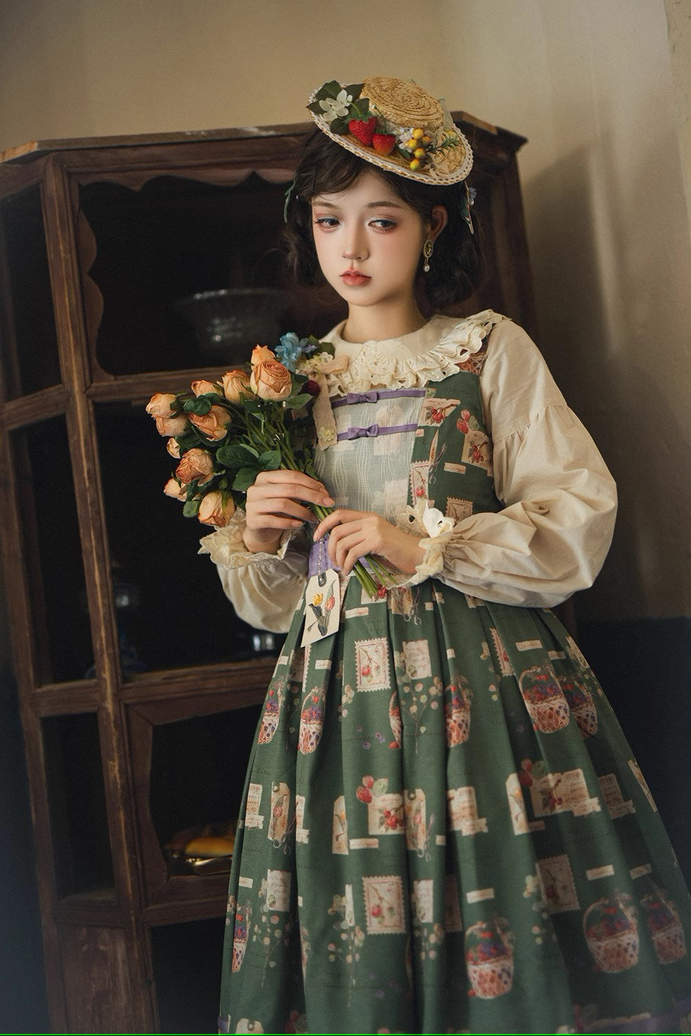 [Pre-order] Forest Encyclopedia Print Jumper Skirt