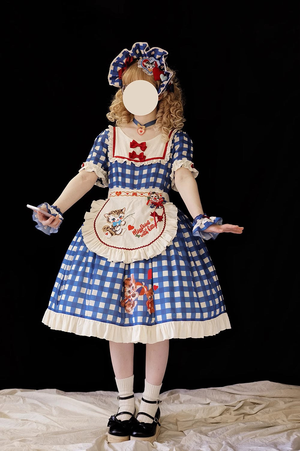 [Pre-order] Sweet Kitty Retro Casual Dress