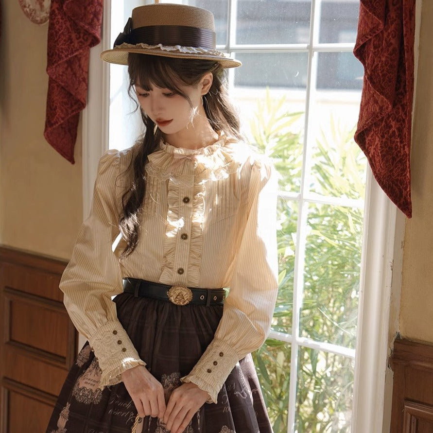 [Sale period ended] Chocolate Gallery Frill Blouse