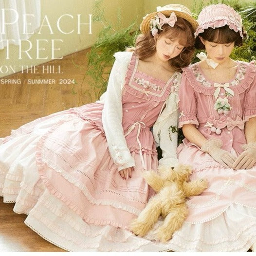 [Sale period ended] PEACH TREE embroidered jumper skirt
