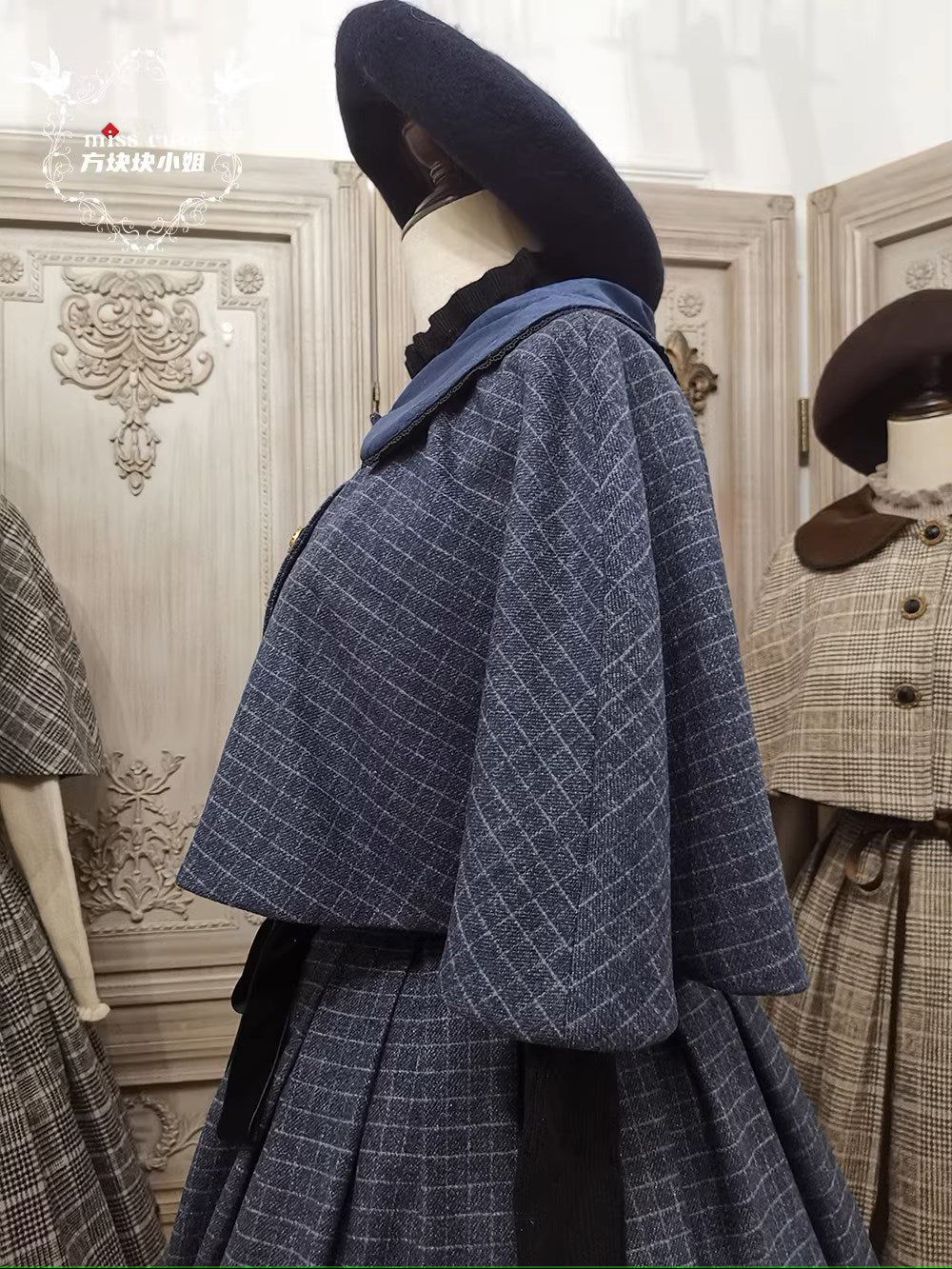 Earl Gray checked cloak