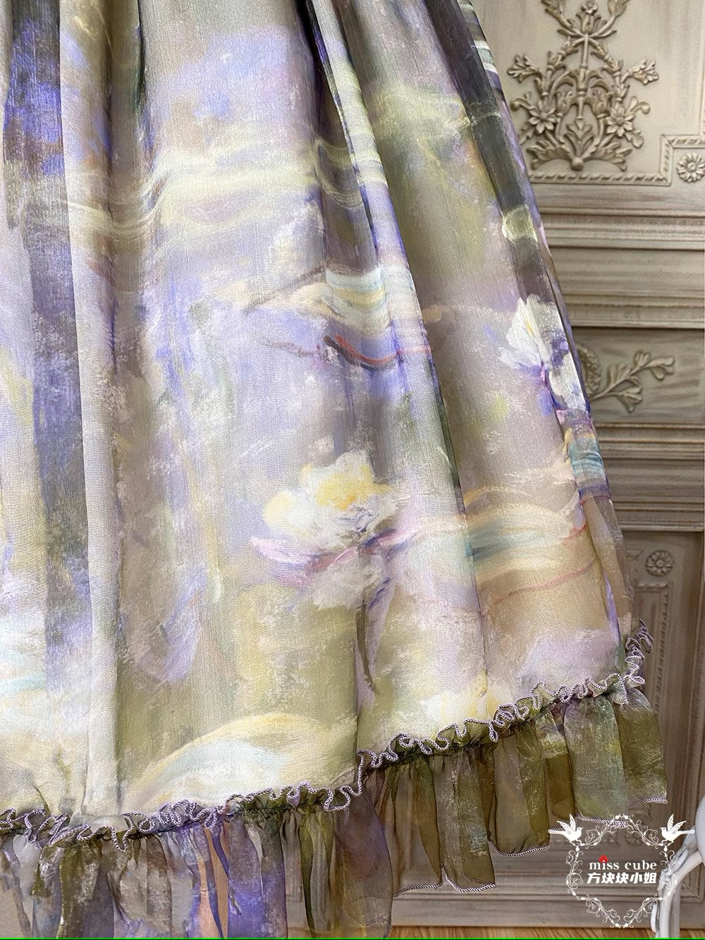 【予約販売】Elegance Greek 油彩画風プリントワンピース