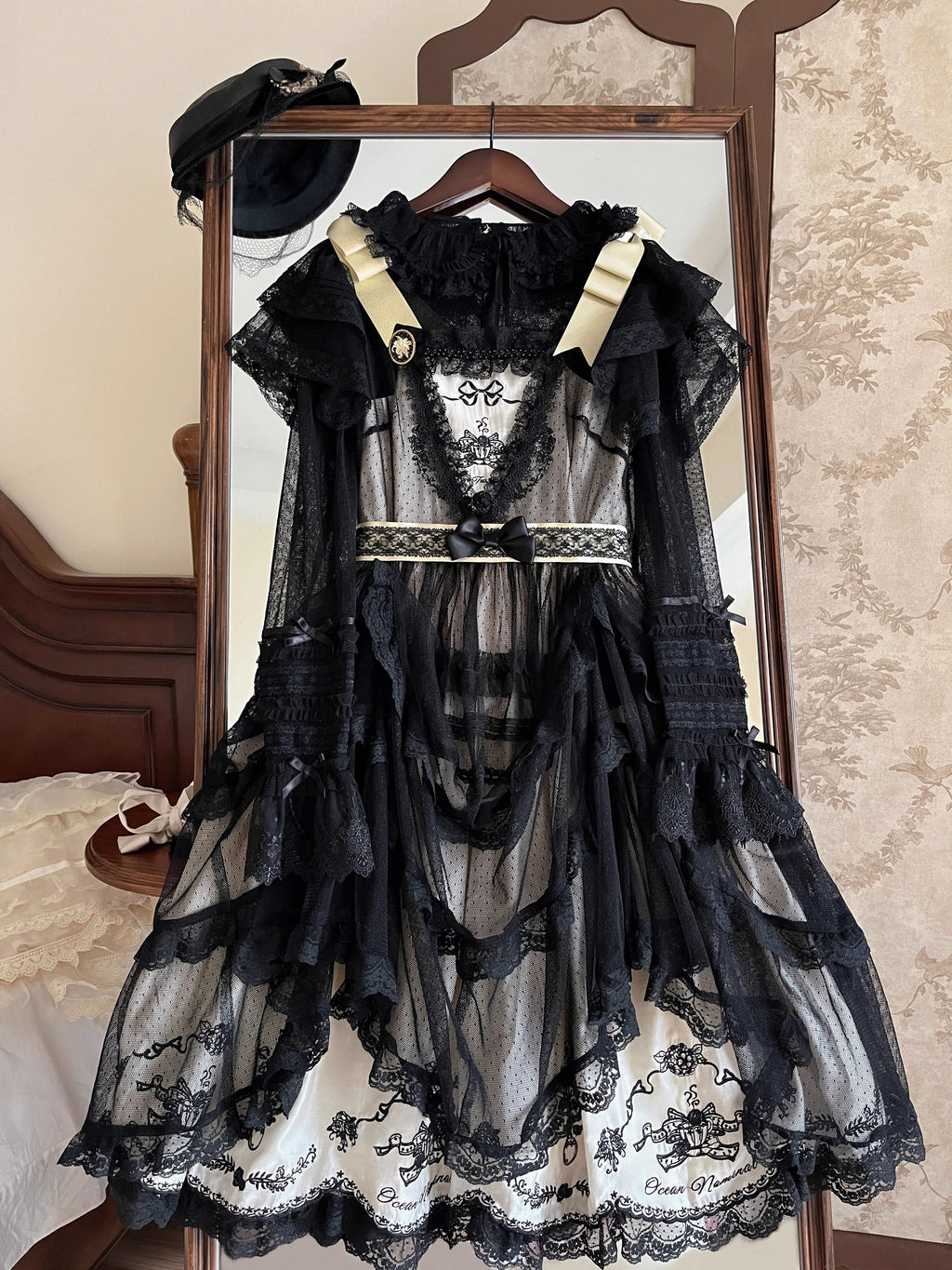 Afternoon Tea Party Embroidered Polka Dot Tulle Dress