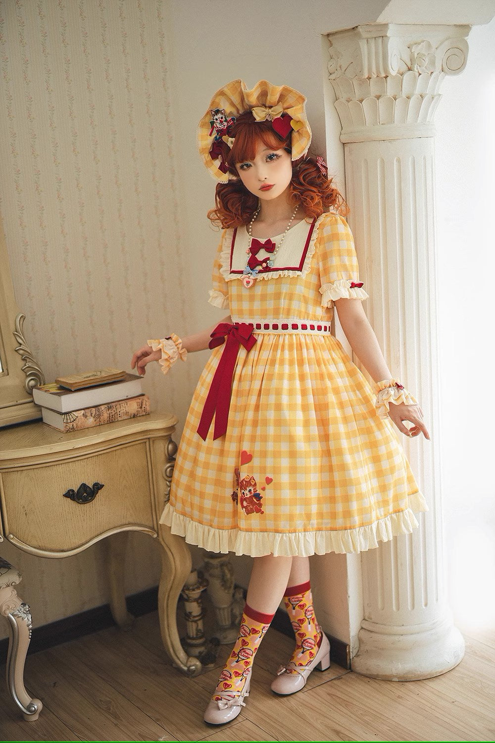 [Pre-order] Sweet Kitty Retro Casual Dress